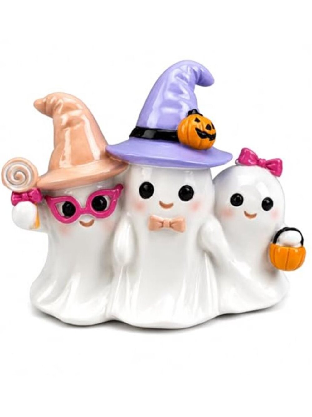 Halloween Decoration Indoor Ghost Figurine (White Ghost Trio)
